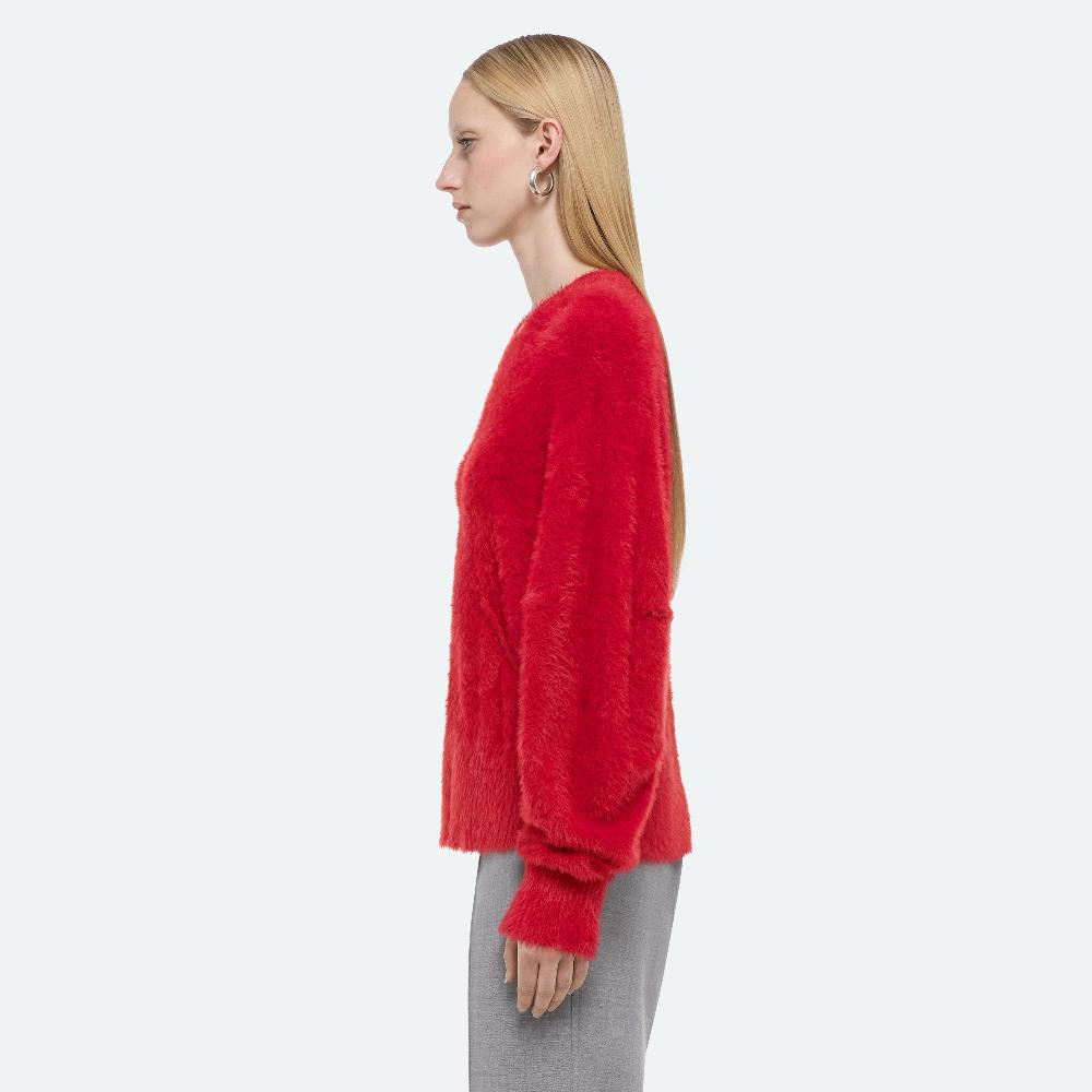 Helmut Lang Apex Crewneck Sweater Red