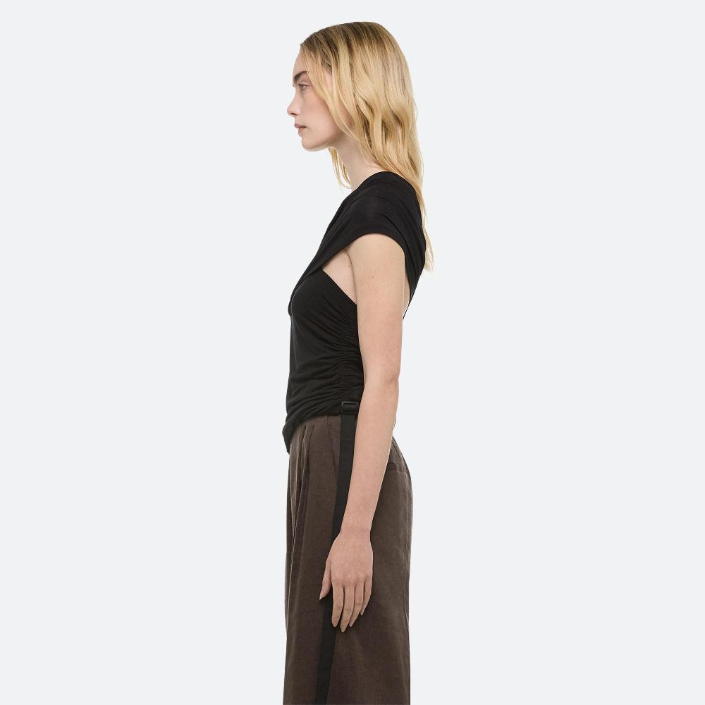 Helmut Lang Asymmetrical Protection Top Black