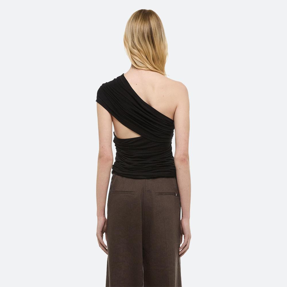 Helmut Lang Asymmetrical Protection Top Black