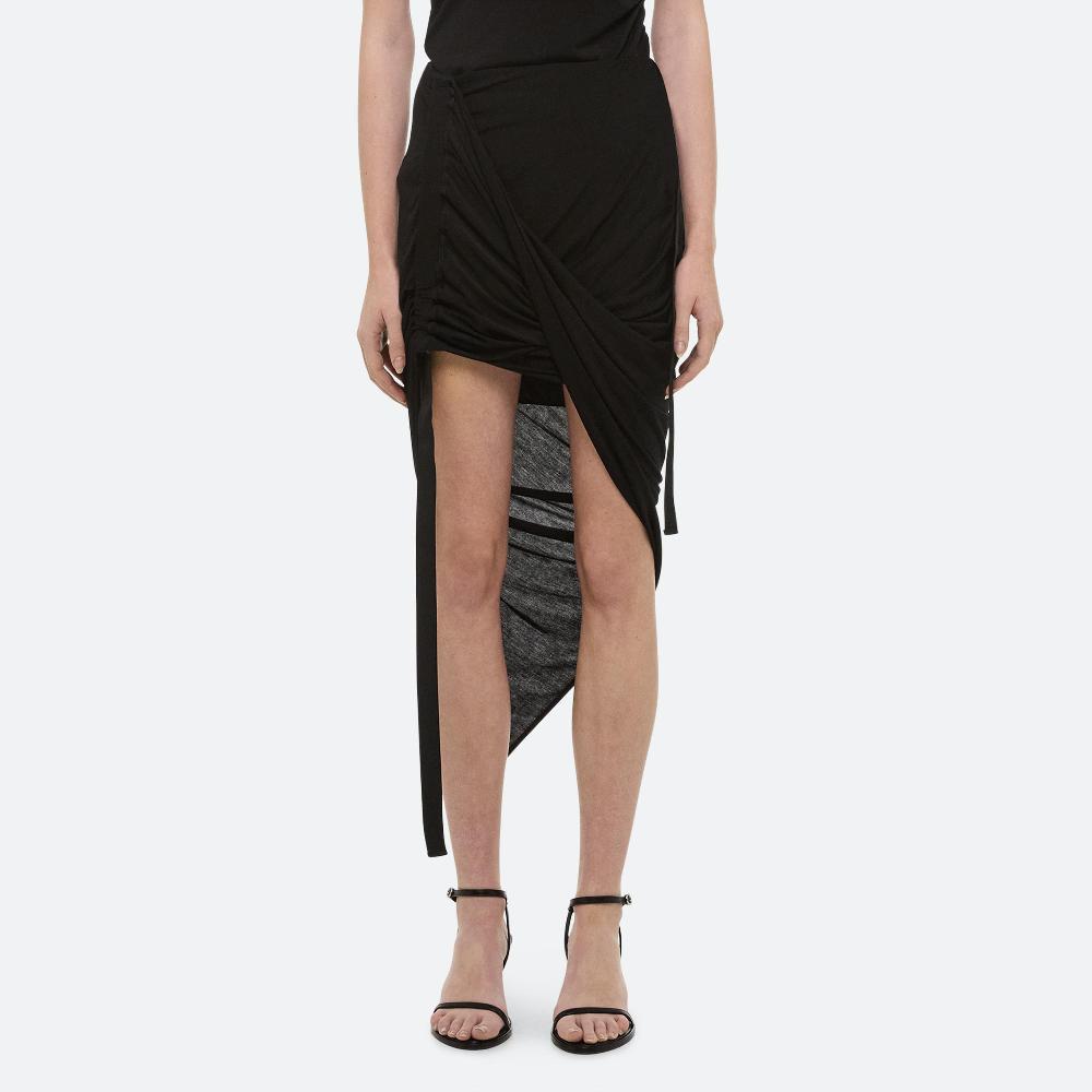 Helmut Lang Asymmetrical Wind Skirt Black