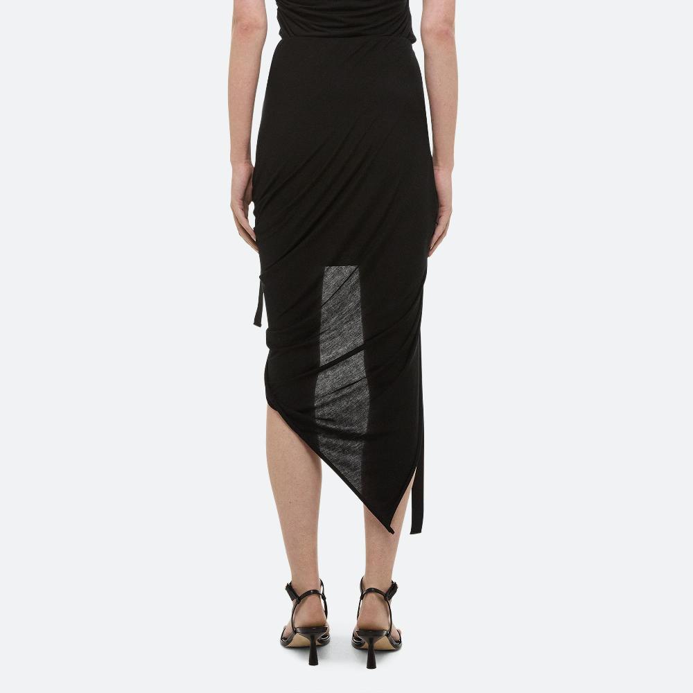 Helmut Lang Asymmetrical Wind Skirt Black