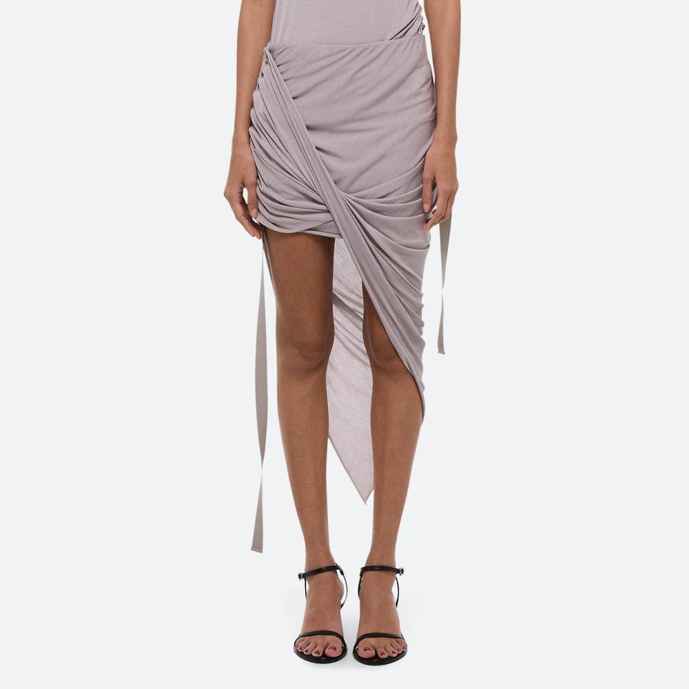 Helmut Lang Asymmetrical Wind Skirt Grey Lavender