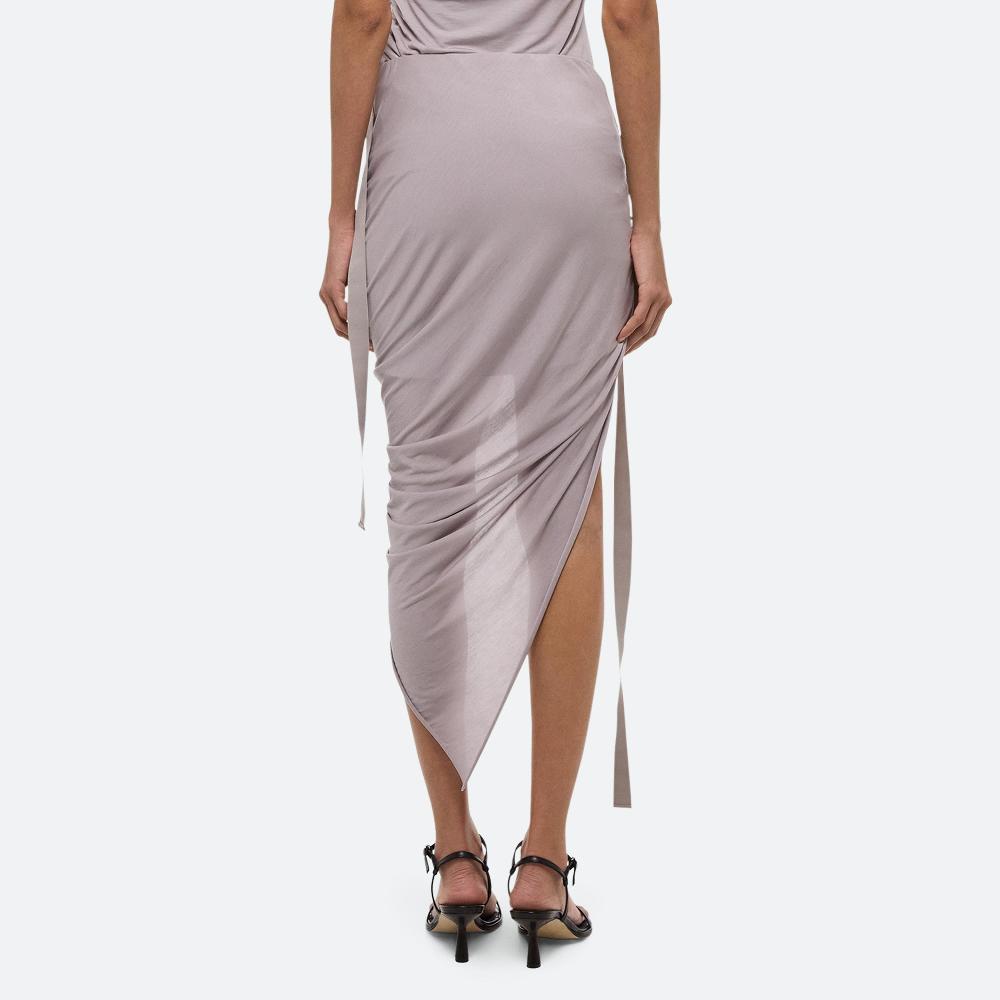 Helmut Lang Asymmetrical Wind Skirt Grey Lavender