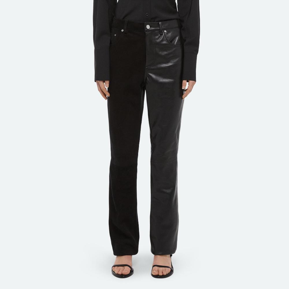 Helmut Lang Bisected Leather Pants Black