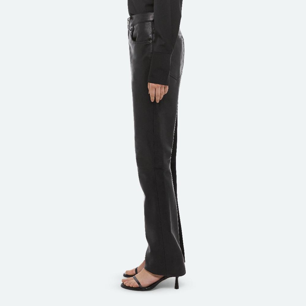 Helmut Lang Bisected Leather Pants Black