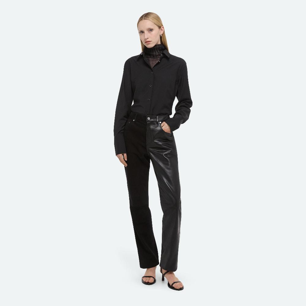 helmut lang Bisected Leather Pants black