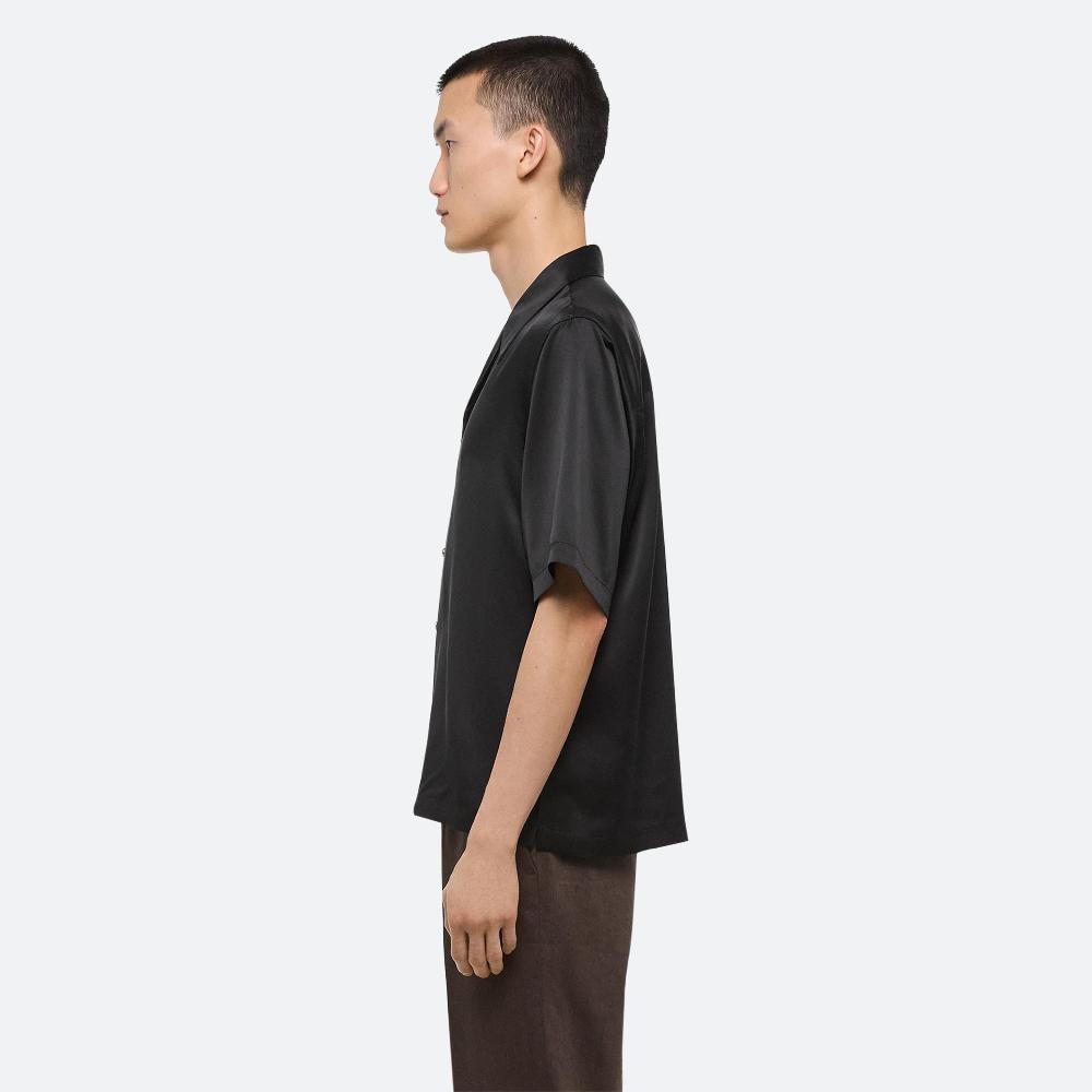 Helmut Lang Boxy Silk Shirt Black