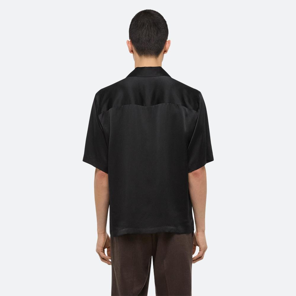 Helmut Lang Boxy Silk Shirt Black
