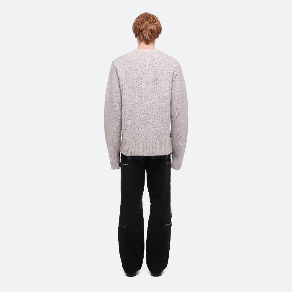 Helmut Lang Brushed Logo Sweater Light Grey