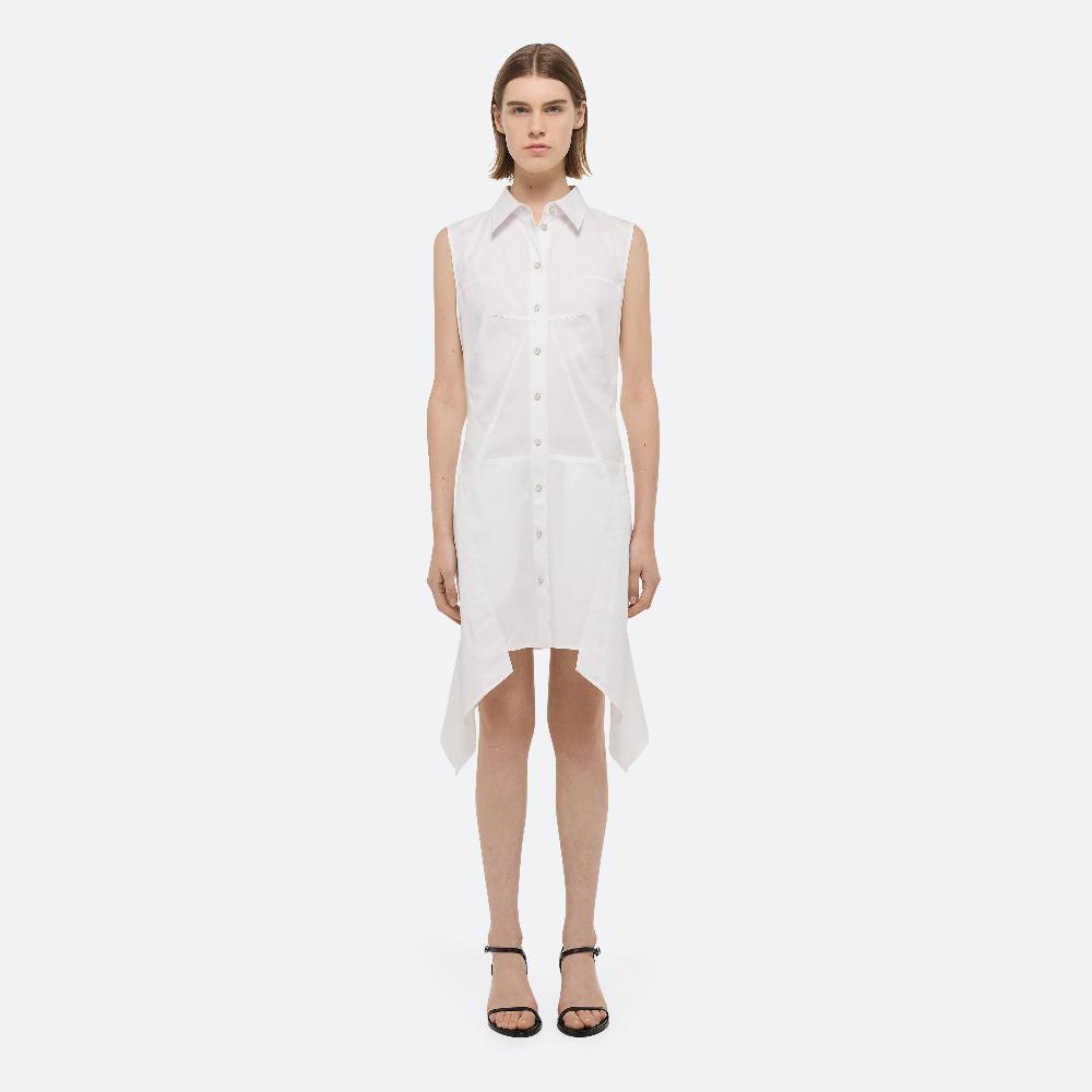 Helmut Lang Bustier Shirt Dress White