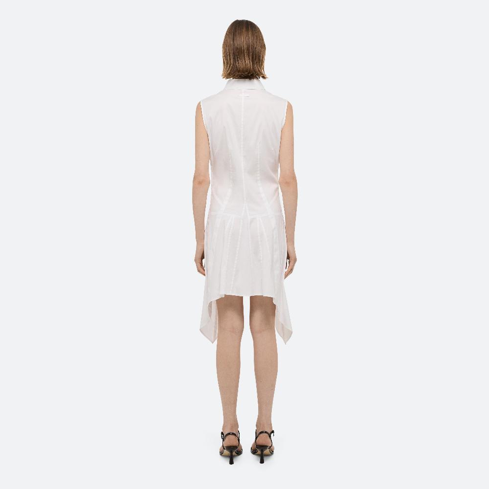 Helmut Lang Bustier Shirt Dress White