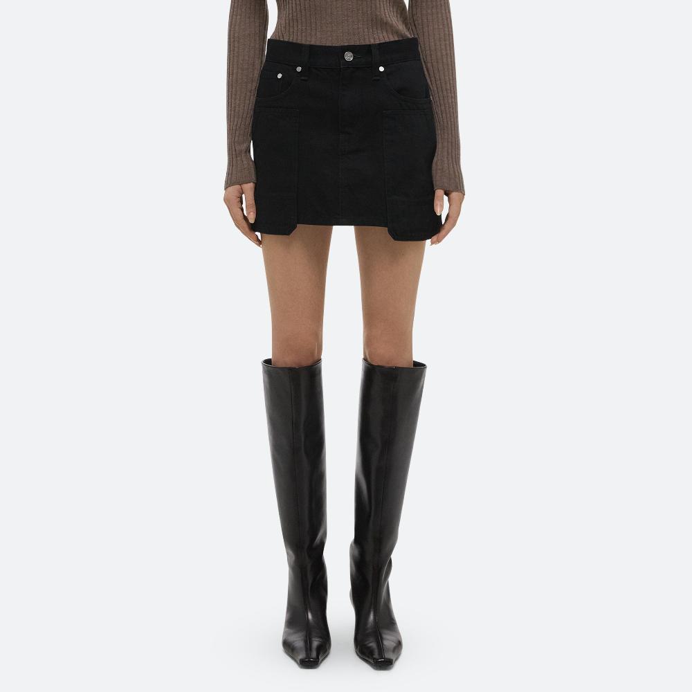 Helmut Lang Carpenter Mini Skirt Rinsed Black