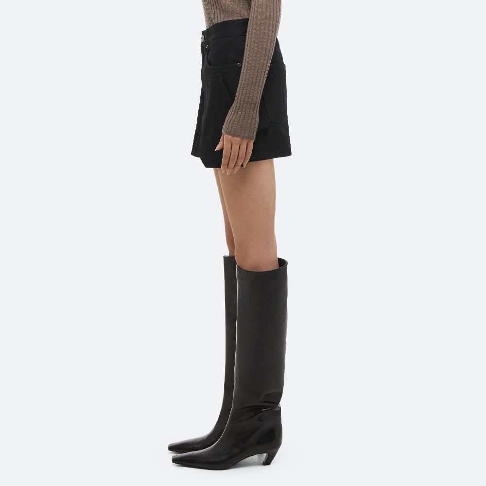 Helmut Lang Carpenter Mini Skirt Rinsed Black