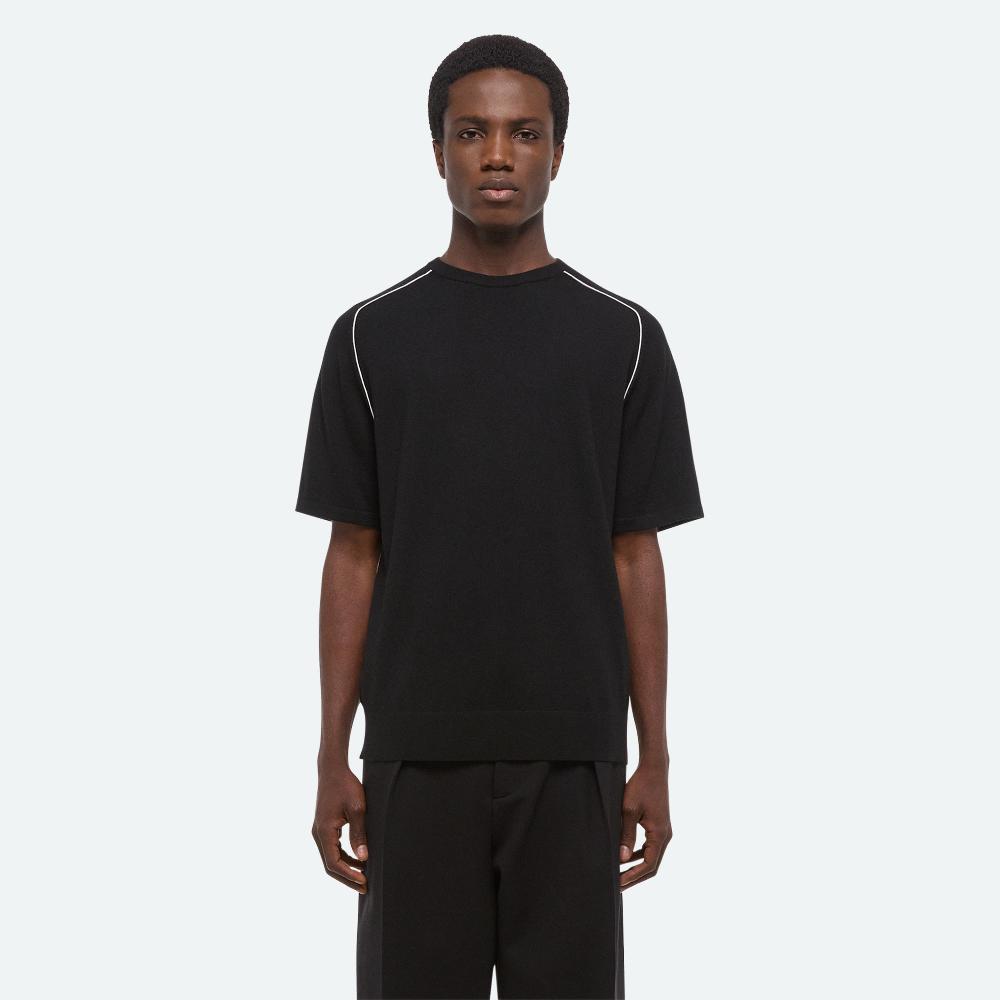 Helmut Lang Contrast Seam Tee Black/ivory