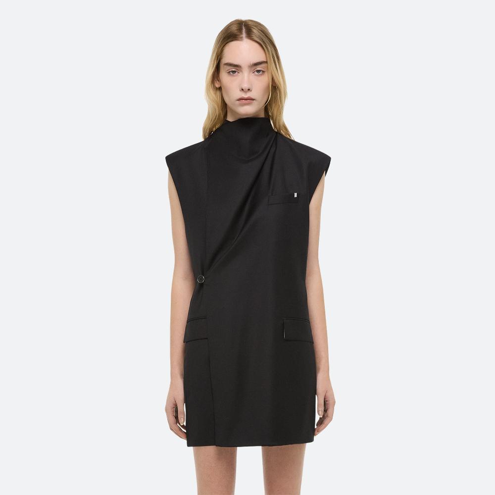 Helmut Lang Cowl Blazer Dress Black