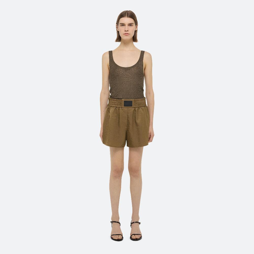 Helmut Lang Creased Boxer Shorts Cognac