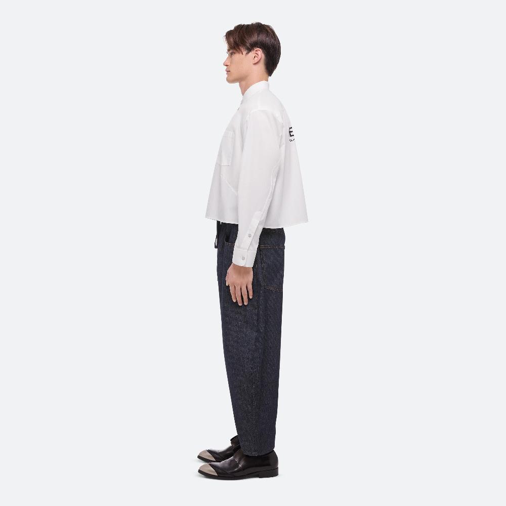 Helmut Lang Cropped Apex Shirt White