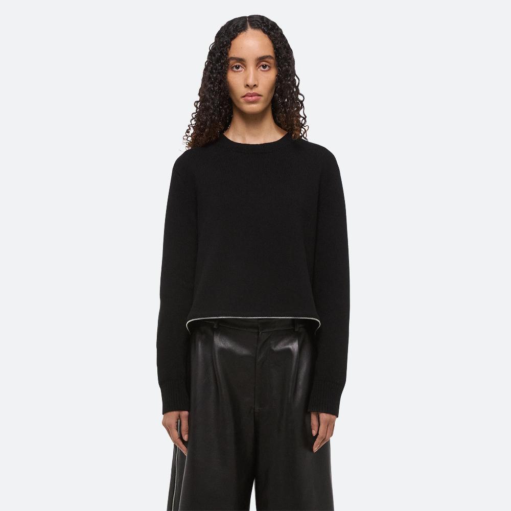Helmut Lang Cropped Crewneck Black