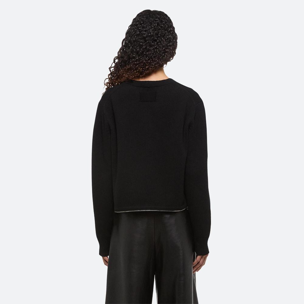 Helmut Lang Cropped Crewneck Black