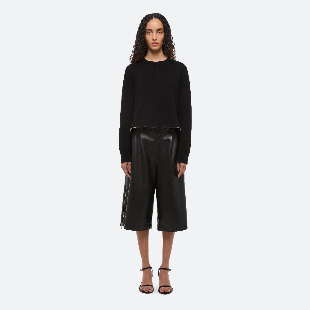 helmut lang Cropped Crewneck black