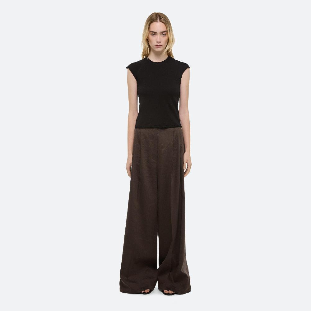 Helmut Lang Cropped Twisted Tee Black