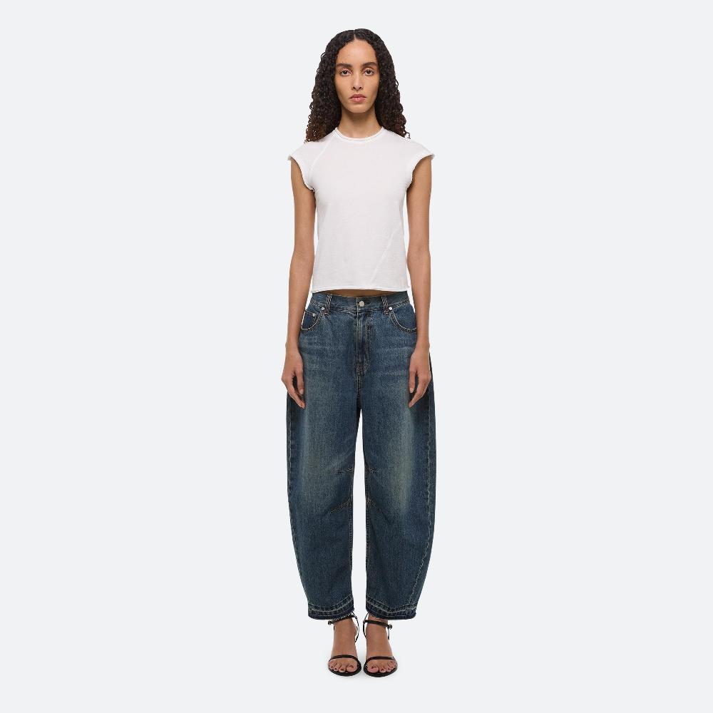 helmut lang Cropped Twisted Tee optic white