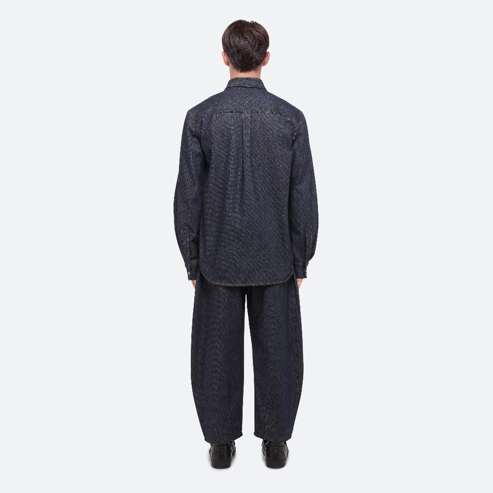 Helmut Lang Curved Classic Denim Shirt Raw Indigo