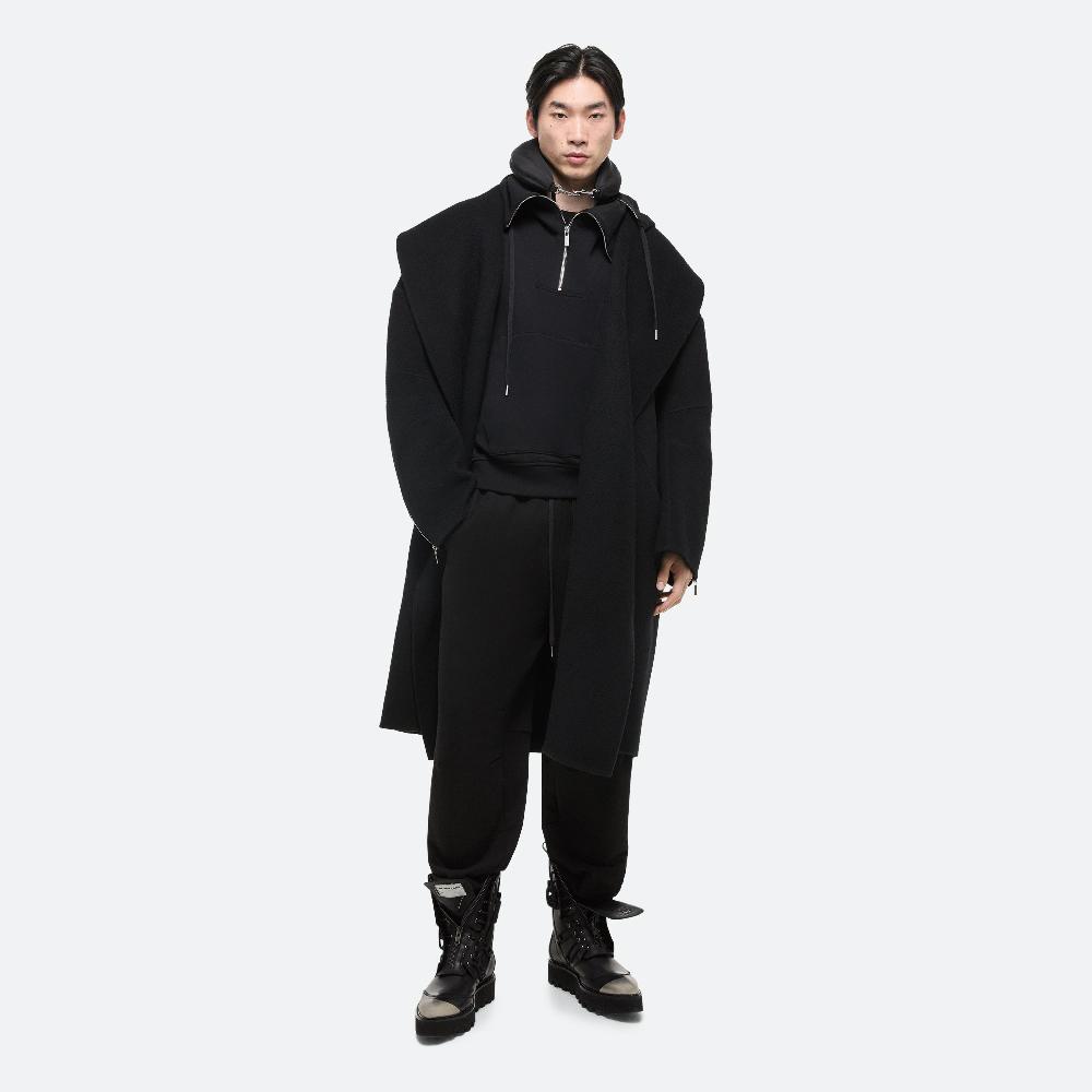 helmut lang Double-Faced Apex Cocoon Coat black