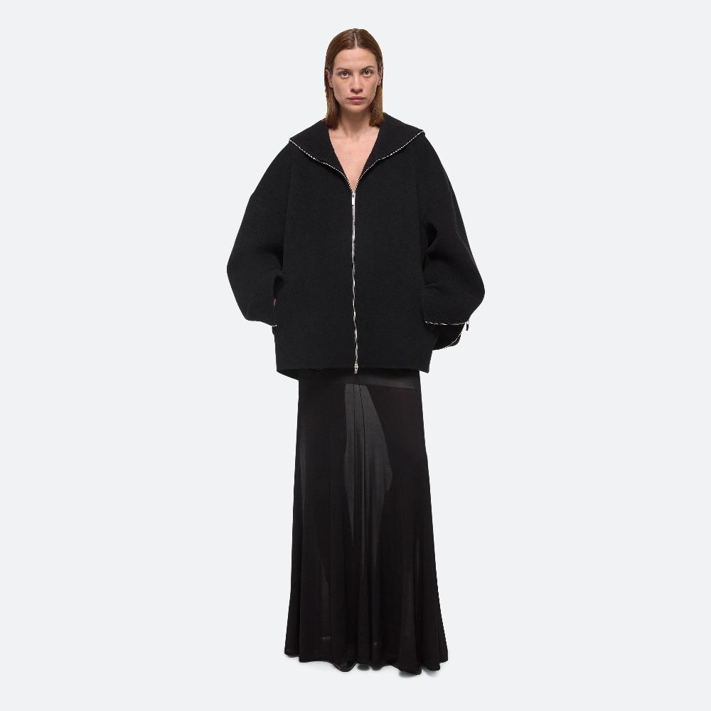 Helmut Lang Double-Faced Cocoon Zip-Up Black