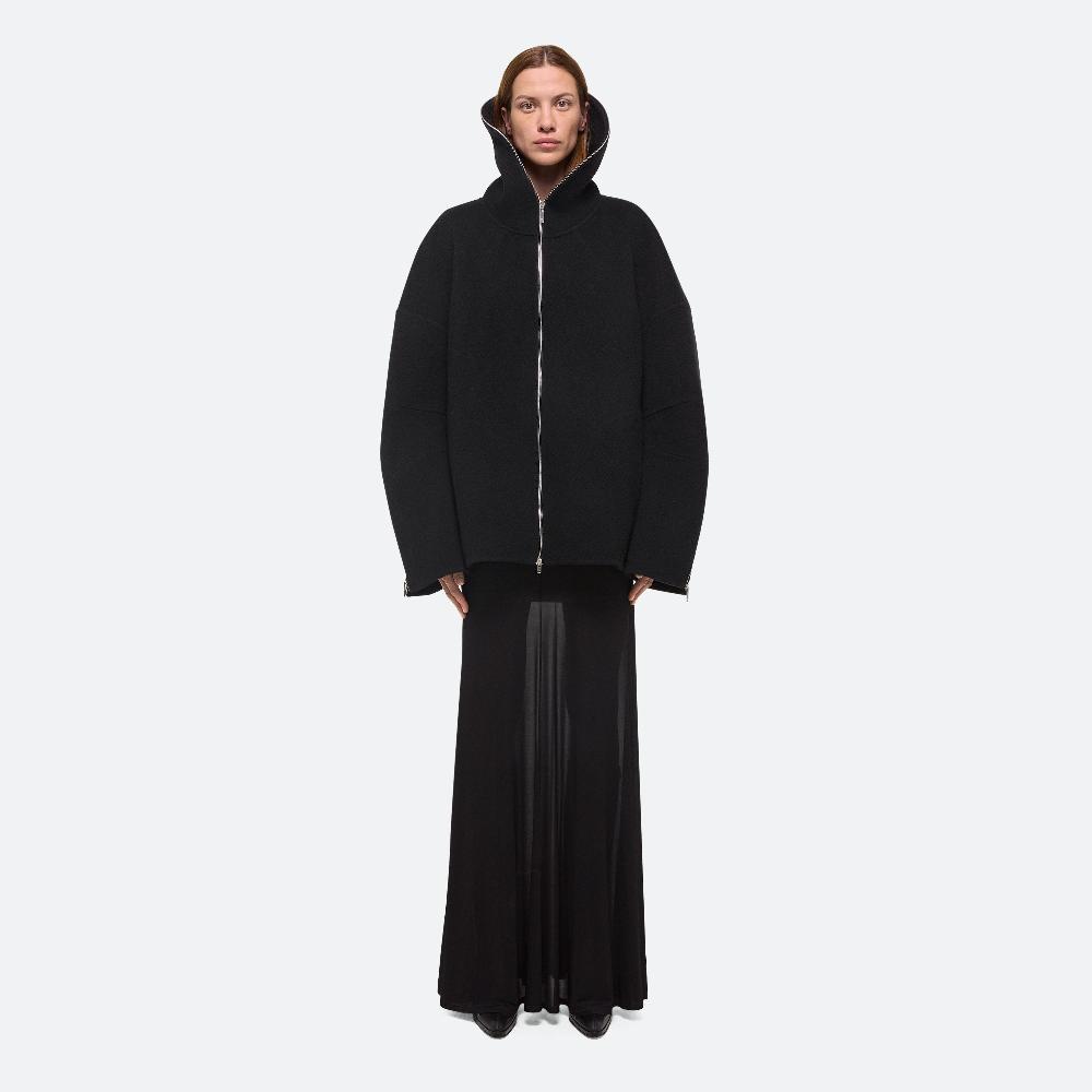 Helmut Lang Double-Faced Cocoon Zip-Up Black