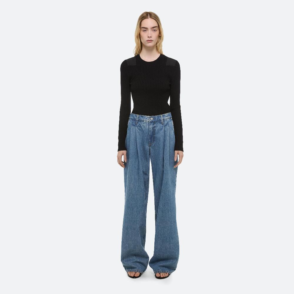 helmut lang Double-Pleated Jeans archive blue