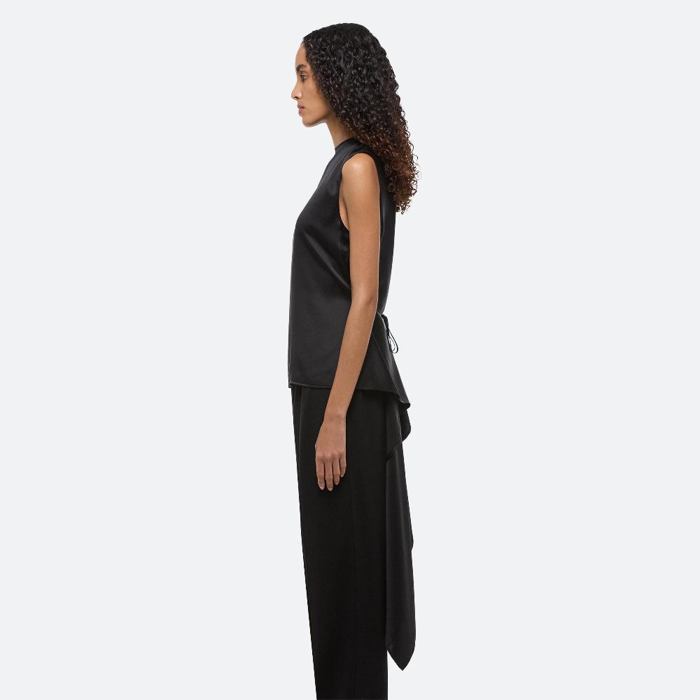 Helmut Lang Draped Scarf Top Black