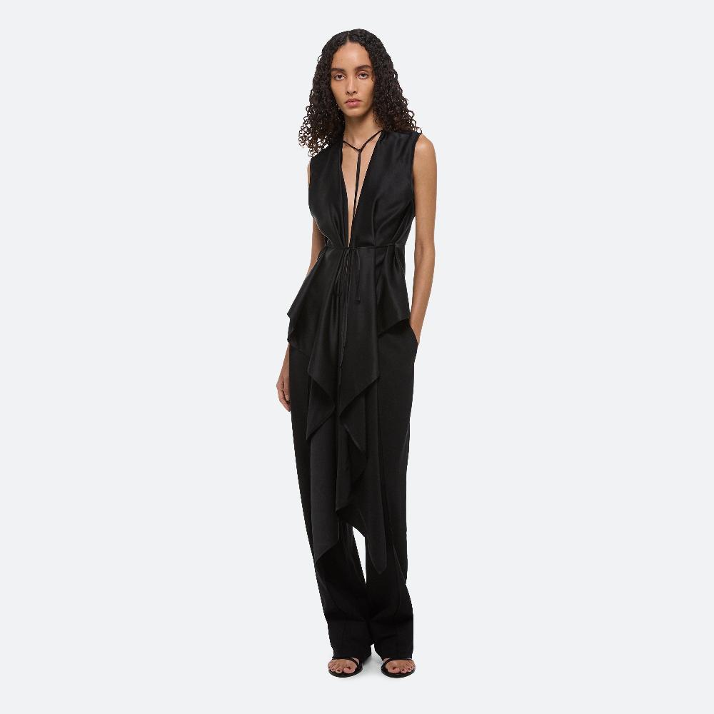 helmut lang Draped Scarf Top black