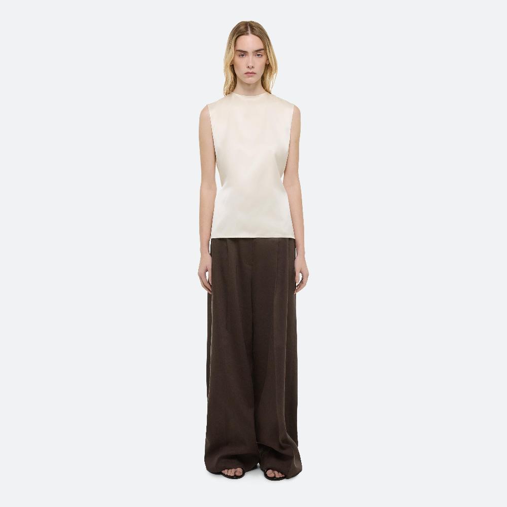 Helmut Lang Draped Scarf Top Ivory