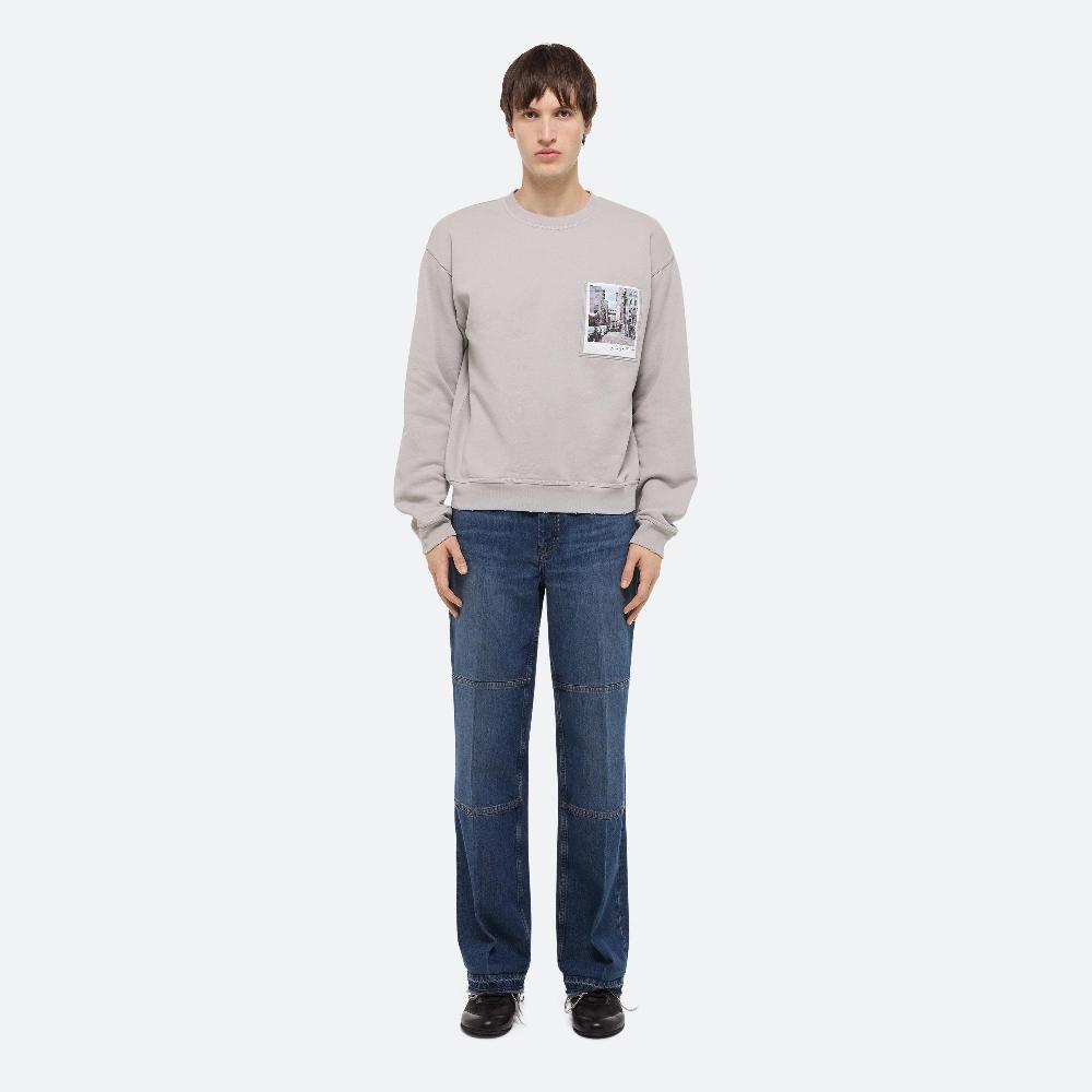 Helmut Lang Dumbo Postcard Crewneck Grey