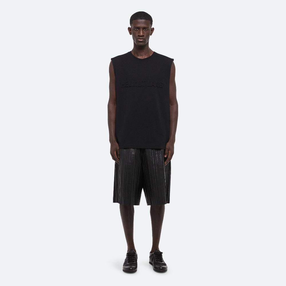 Helmut Lang Embossed Logo Tank Black