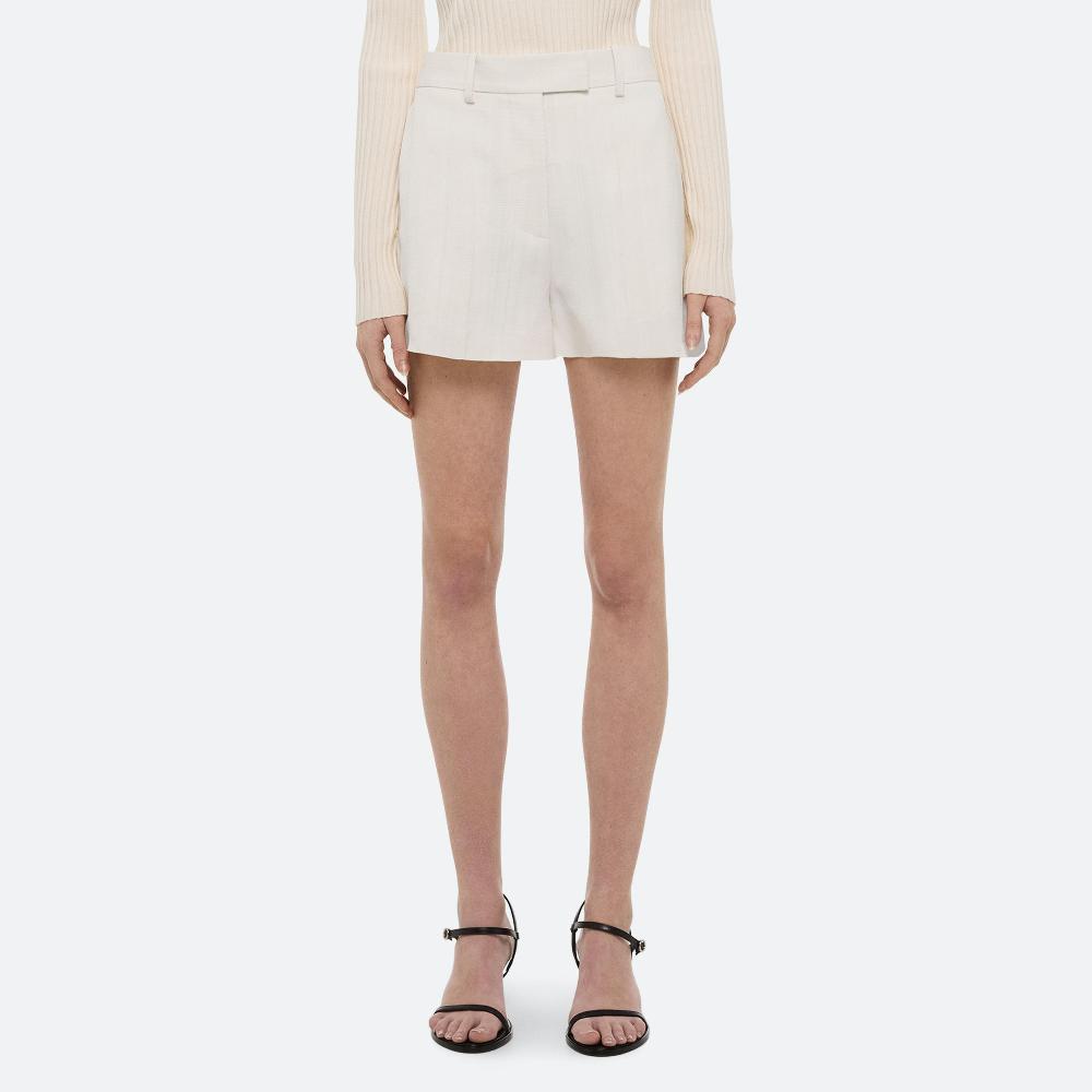 Helmut Lang Flared Shorts Antique White