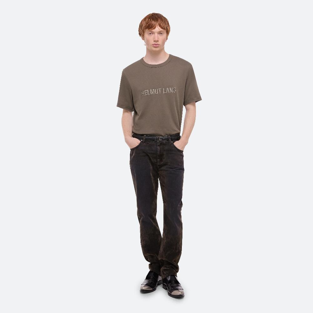 helmut lang Flocked Jeans flocked olive