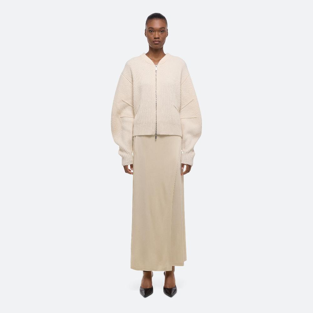 Helmut Lang Fluid Wrap Skirt Warm Sand