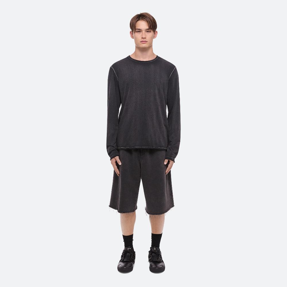 Helmut Lang Garment-Dyed Long-Sleeved Tee Black