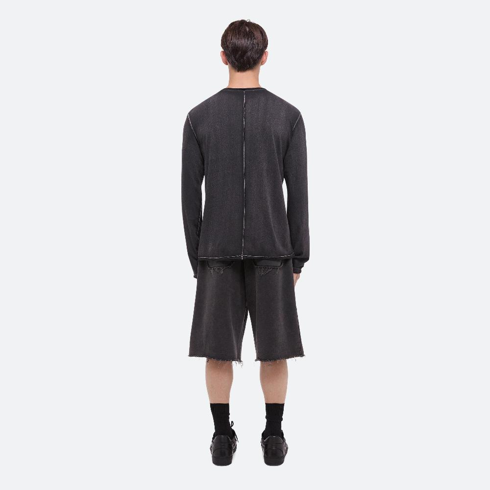 Helmut Lang Garment-Dyed Long-Sleeved Tee Black