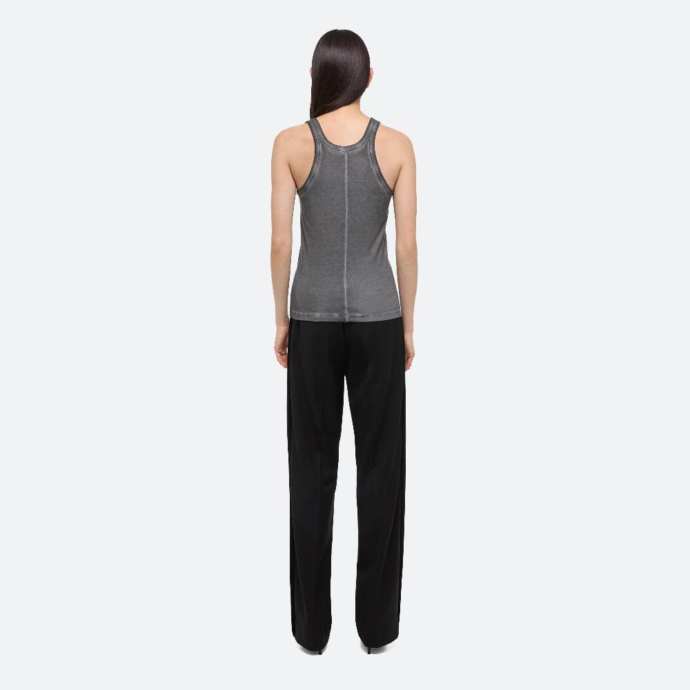 Helmut Lang Garment-Dyed Racer Tank Gunmetal