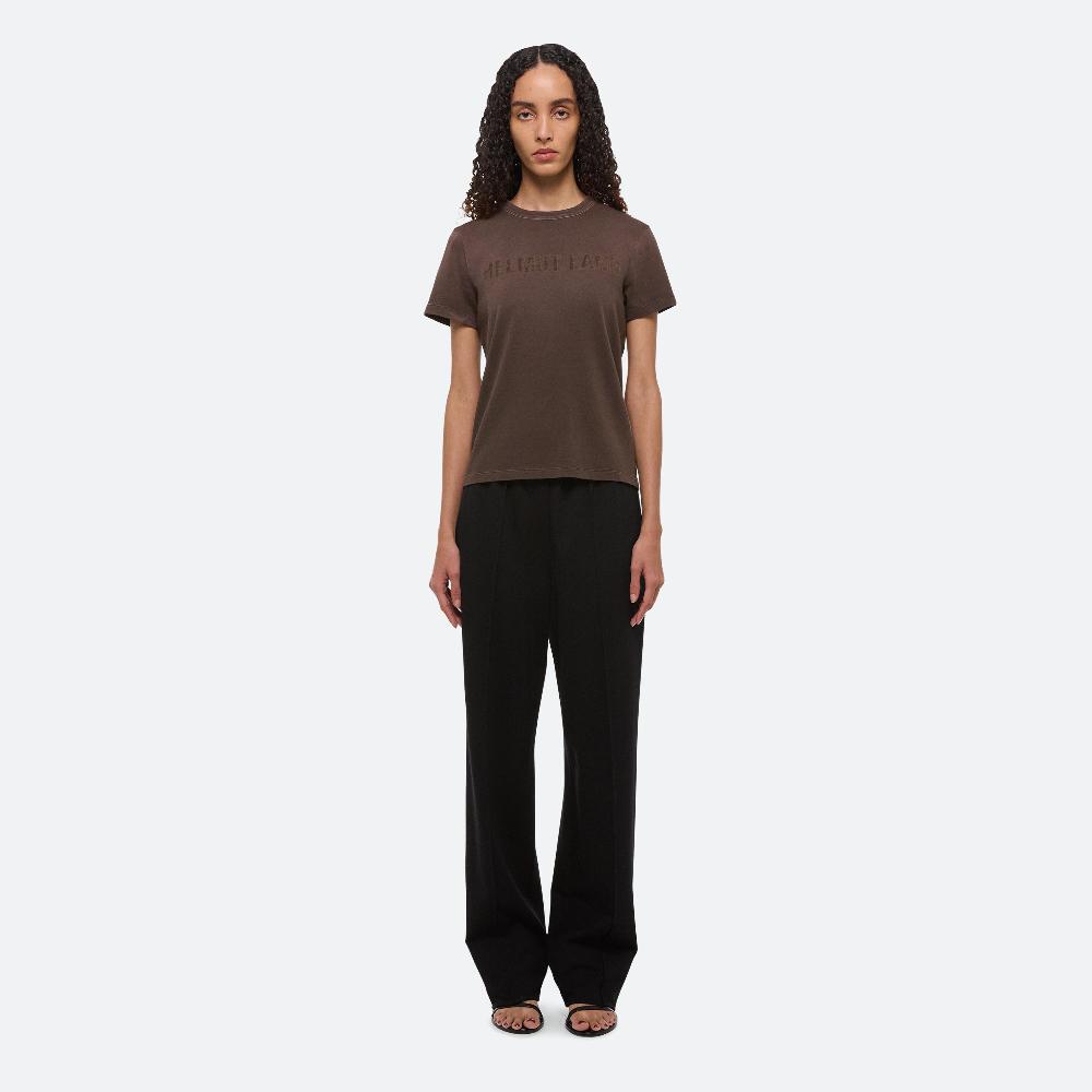 helmut lang Garment-Dyed Slim Tee espresso