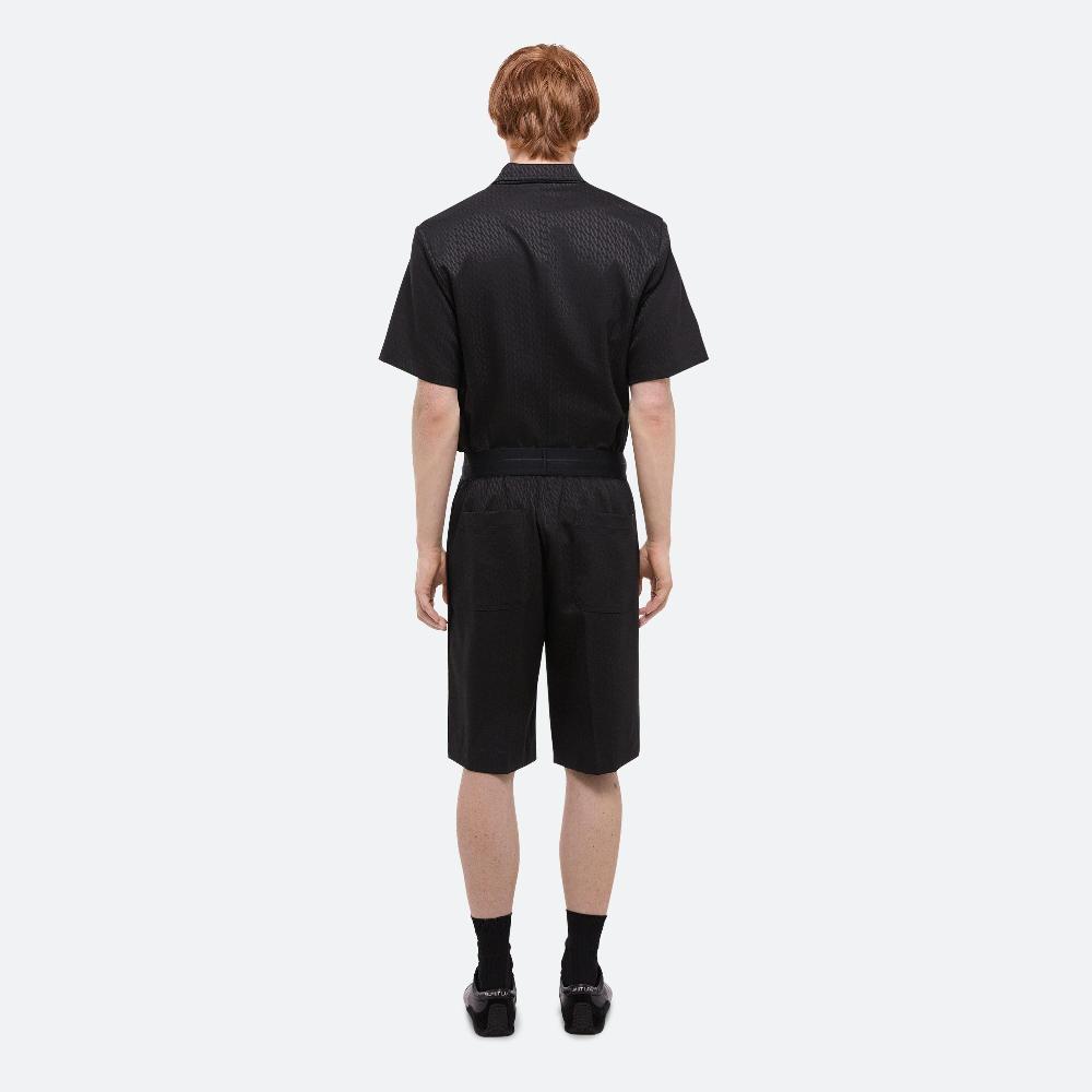 Helmut Lang Jacquard Car Shorts Black/black