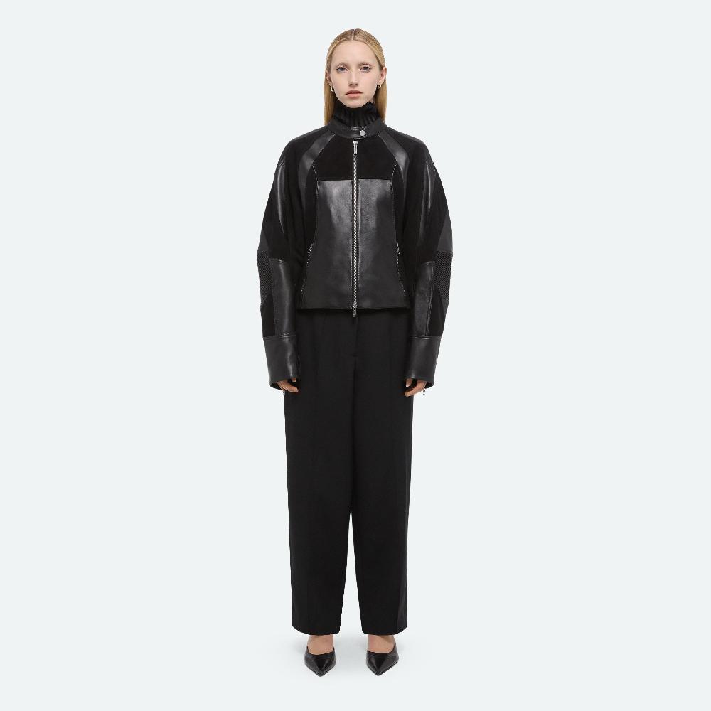 Helmut Lang Leather BMX Jacket Black