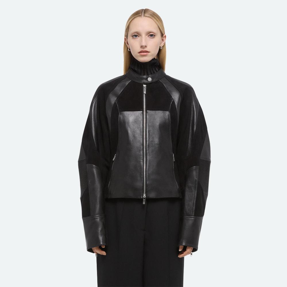 Helmut Lang Leather BMX Jacket Black