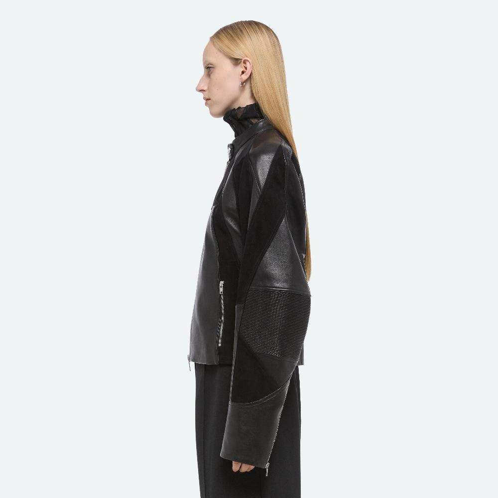 Helmut Lang Leather BMX Jacket Black