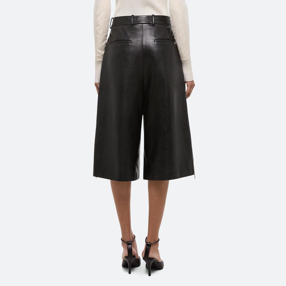 Helmut Lang Leather Zoot Shorts Black