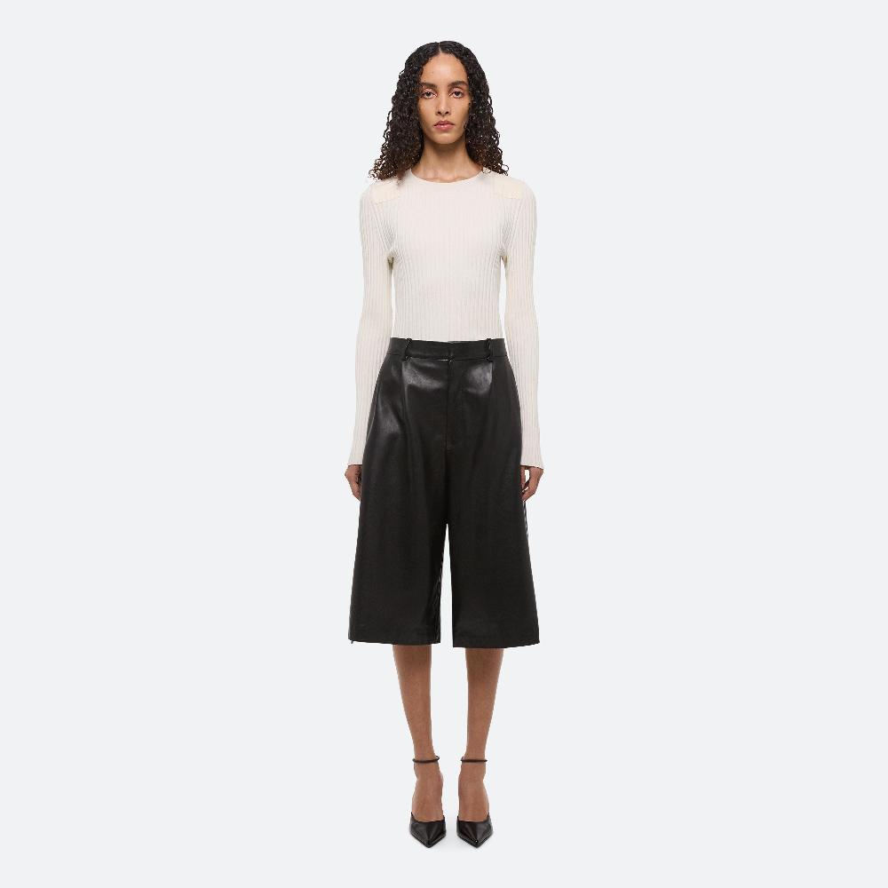 helmut lang Leather Zoot Shorts black