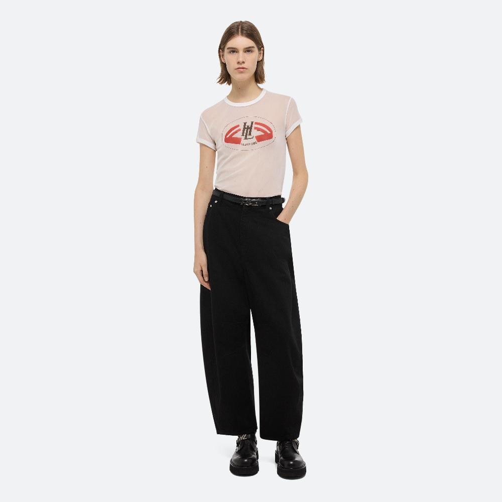 helmut lang Logo Slim Tee white